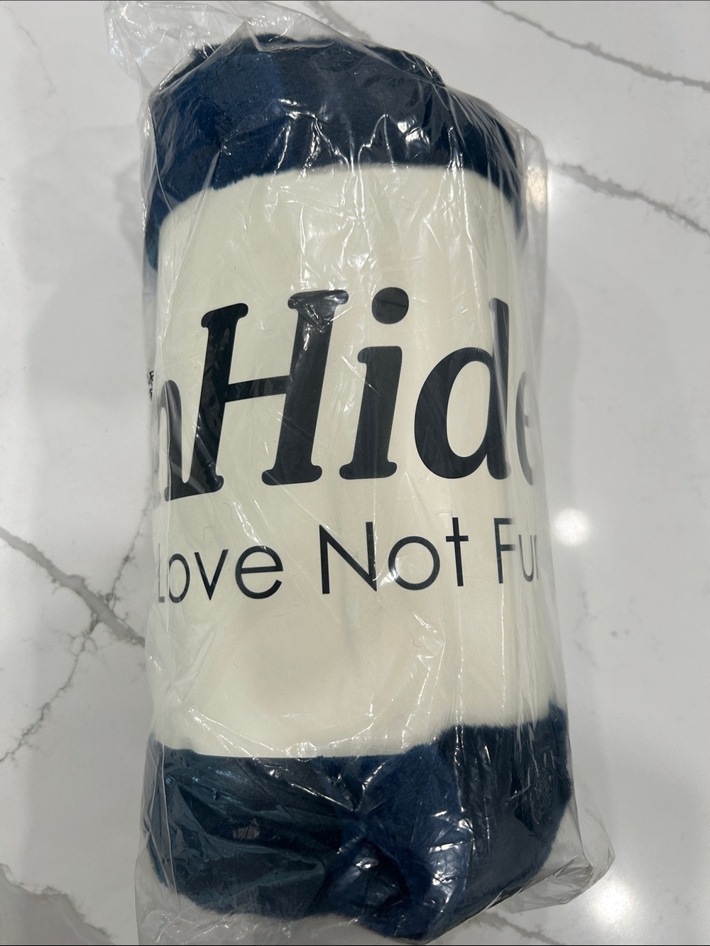 UnHide Navy Plush Blanket L’il Marsh